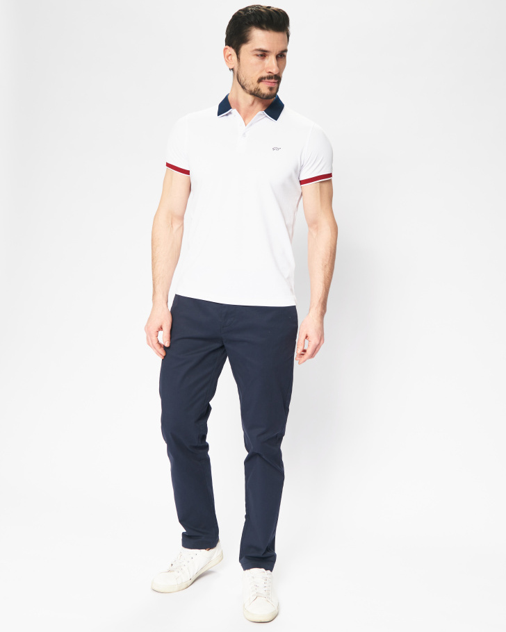 Рубашка поло мужская GROSTYLE 034988 knit GROSTYLE (белый), фото 4