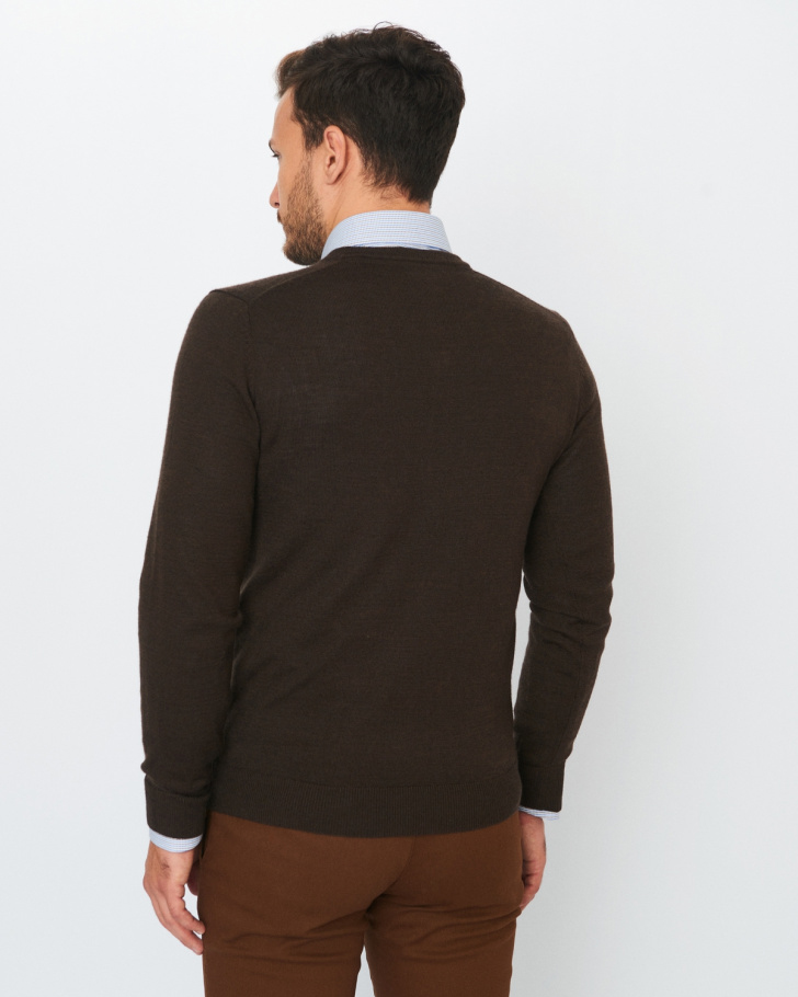 Джемпер мужской GROSTYLE knit 035057 GROSTYLE (темно-коричневый), фото 4