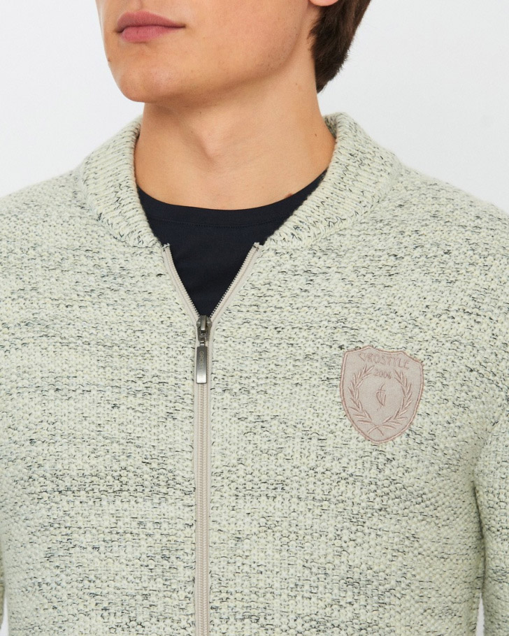 Бомбер-жакет трикотажный GROSTYLE knit 035100 GROSTYLE (светло-бежевый), фото 4
