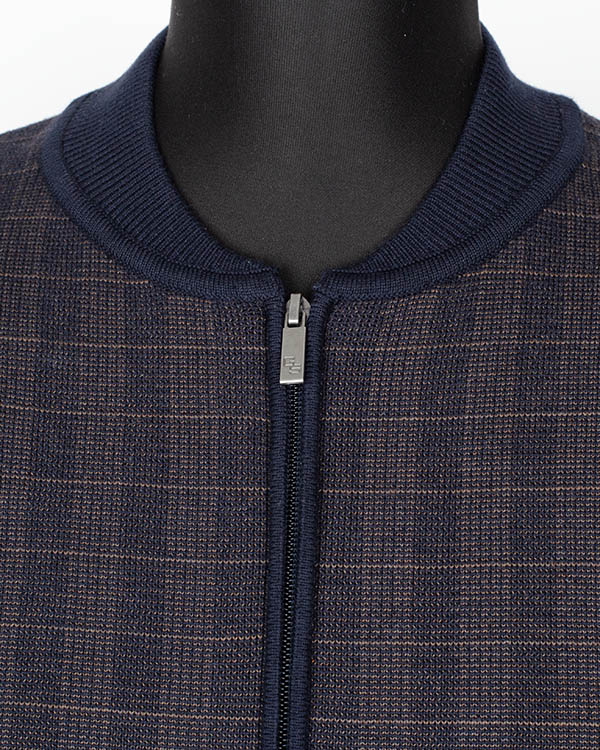 Бомбер-жакет трикотажный мужской GROSTYLE knit 035323 GROSTYLE (синий), фото 2