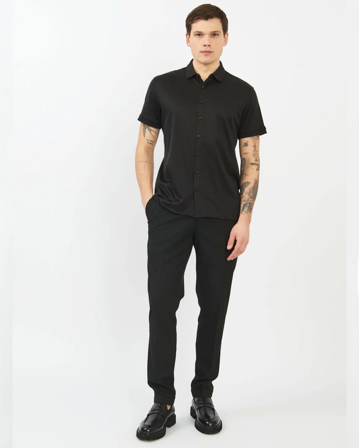 Сорочка трикотажная мужская GROSTYLE 035335 GROSTYLE knit (черный), фото 2