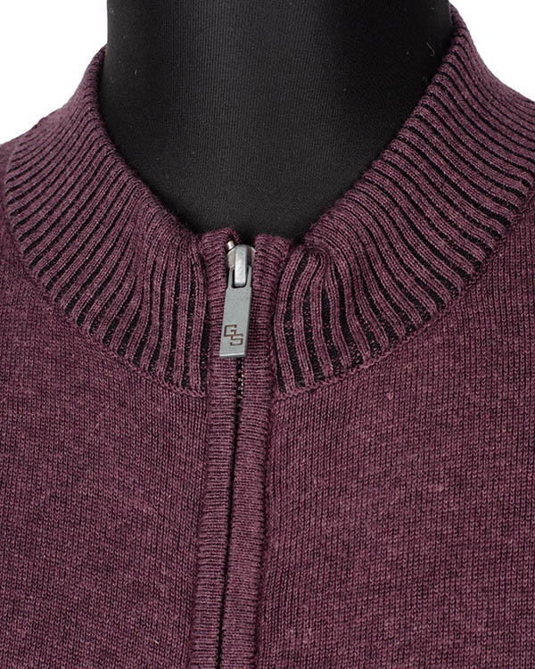 Жакет трикотажный мужской GROSTYLE 035374 GROSTYLE knit (баклажановый), фото 2