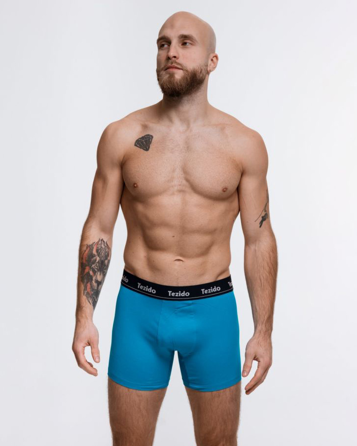 Трусы Боксеры в коробке 2 шт. TEZIDO Box4 Boxer briefs (нави/морская волна), фото 2 Трусы Боксеры в коробке 2 шт. TEZIDO Box4 Boxer briefs (нави/морская волна), фото 2