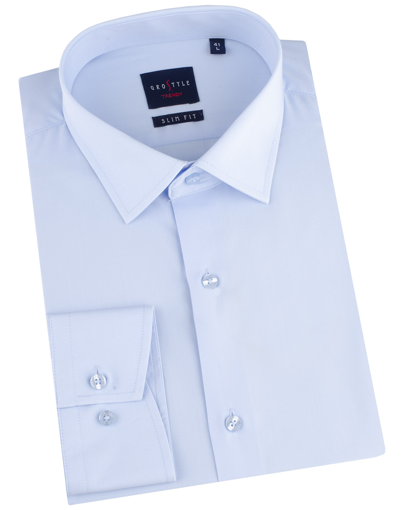 Сорочка мужская GROSTYLE TRENDY ES017844 (UF92) GROSTYLE (голубой), фото