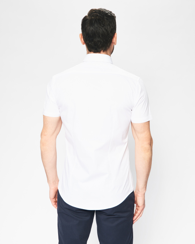 Сорочка мужская GROSTYLE TRENDY ES017864 к/р. (белый), фото 2