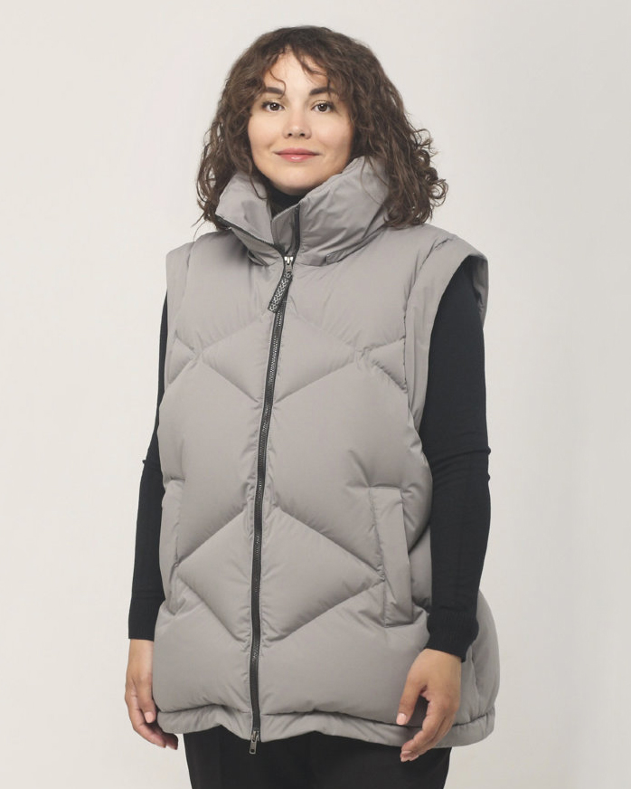 Куртка женская LAPLANGER Грета SkyStretch Goose (стальной серый), фото 2 Куртка женская LAPLANGER Грета SkyStretch Goose (стальной серый), фото 2