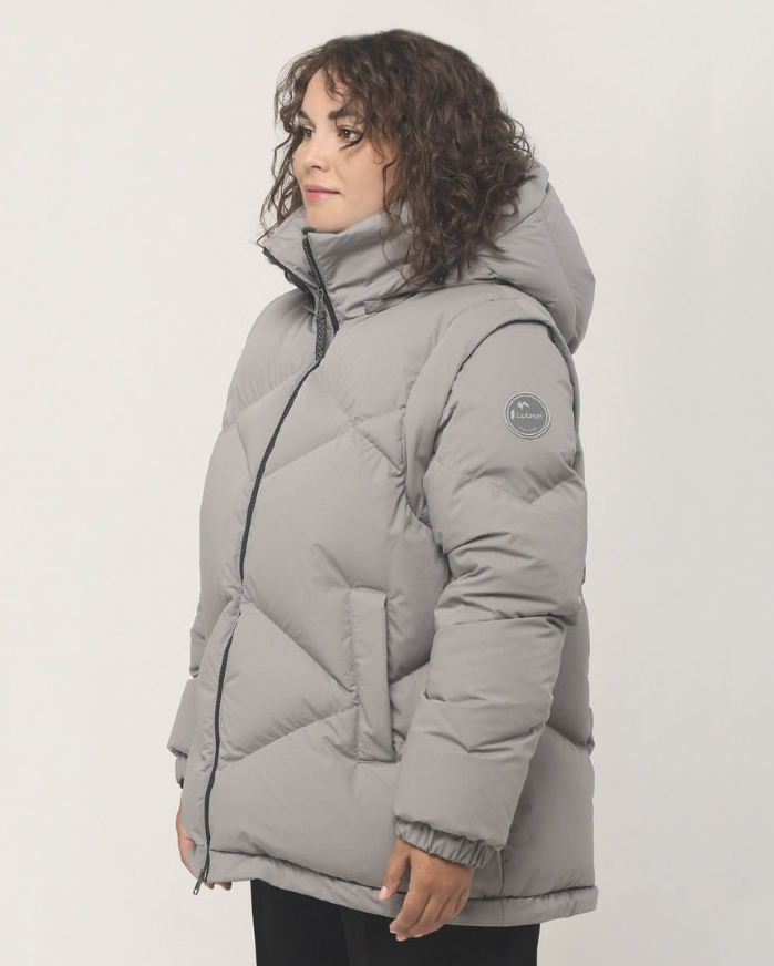 Куртка женская LAPLANGER Грета SkyStretch Goose (стальной серый), фото 3 Куртка женская LAPLANGER Грета SkyStretch Goose (стальной серый), фото 3