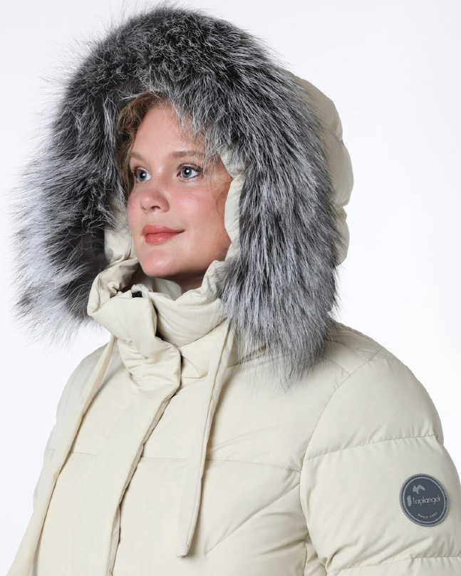 Пуховое пальто женское LAPLANGER Марго SkyStretch Goose (светлый бежевый), фото 5 Пуховое пальто женское LAPLANGER Марго SkyStretch Goose (светлый бежевый), фото 5