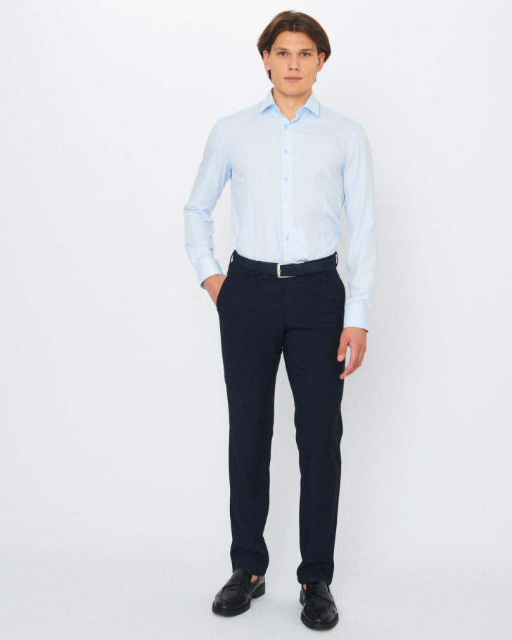Сорочка мужская GROSTYLE TRENDY SS018003  (UF74) GROSTYLE (светло-голубой), фото 3