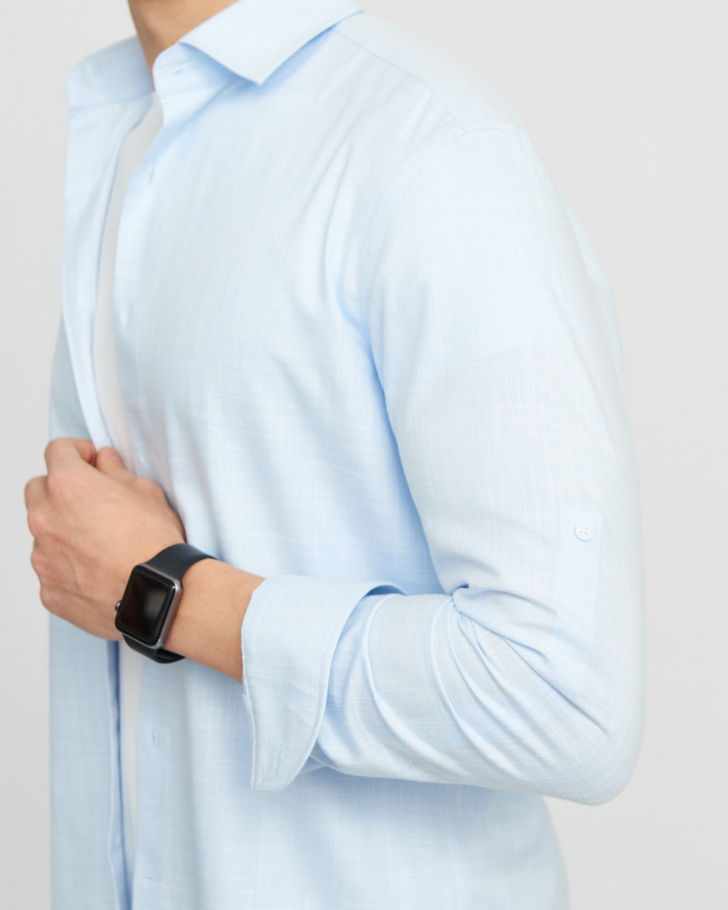Сорочка мужская GROSTYLE TRENDY SS018082 GROSTYLE (светло-голубой), фото 2 Сорочка мужская GROSTYLE TRENDY SS018082 GROSTYLE (светло-голубой), фото 2