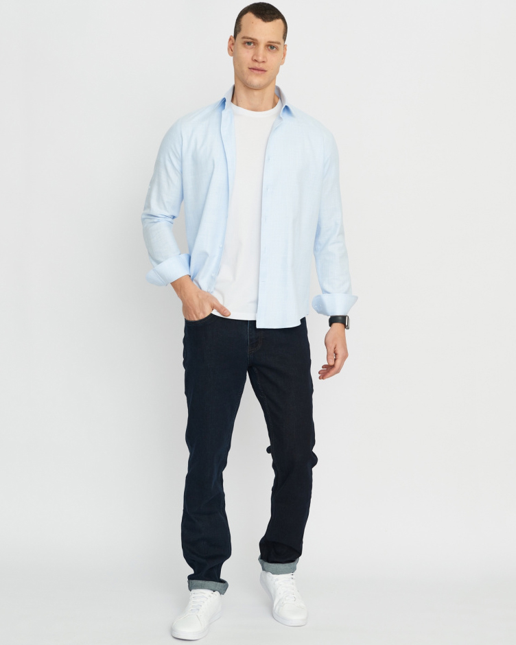 Сорочка мужская GROSTYLE TRENDY SS018082 GROSTYLE (светло-голубой), фото 3 Сорочка мужская GROSTYLE TRENDY SS018082 GROSTYLE (светло-голубой), фото 3