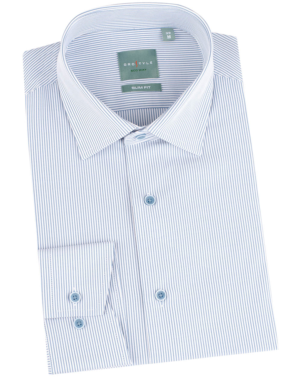 Сорочка мужская GROSTYLE ECO WAY SS018240 GROSTYLE (светло-ментоловый), фото Сорочка мужская GROSTYLE ECO WAY SS018240 GROSTYLE (светло-ментоловый), фото