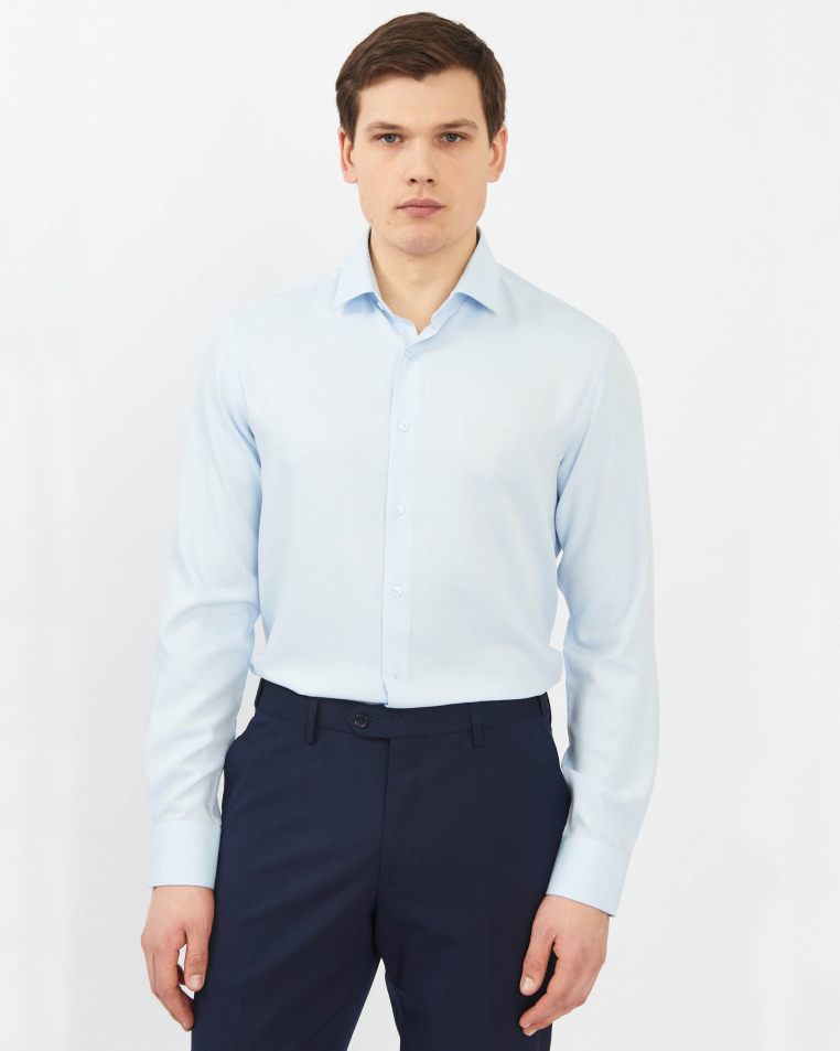 Сорочка мужская GROSTYLE TRENDY SS018244 GROSTYLE (светло-голубой), фото